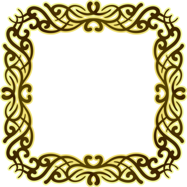 Soyut klasik altın çerçeve tasarımı