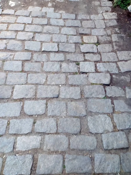 ヴィンテージスタイル天然石畳の道 — ストック写真