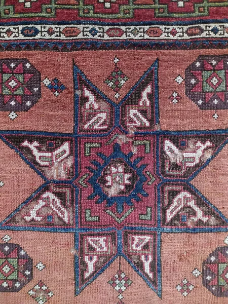 Turecki Styl Dywan Tekstury Unikalne Wzornictwo — Zdjęcie stockowe