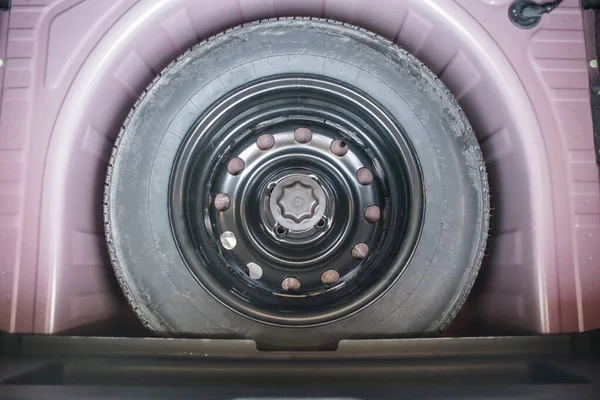 Spare Tire Modern Compact Car — Photo