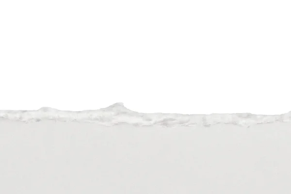 Белые Разорванные Бумага Края Полосы Белом Фоне — стоковое фото