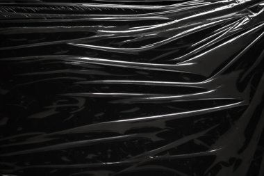 şeffaf plastik film ambalajı dokusu arkaplanı