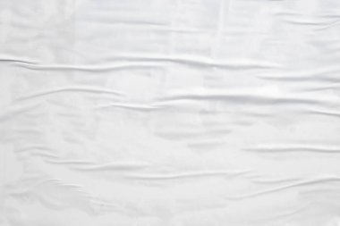 beyaz buruşmuş ve buruşmuş kağıt poster dokusu arkaplanı