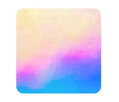 Beyaz arkaplanda izole edilmiş boş kare yapıştırıcı holografik folyo etiketi