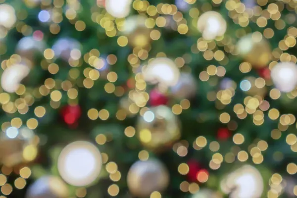 Árvore Natal Borrada Abstrato Com Fundo Luz Bokeh — Fotografia de Stock
