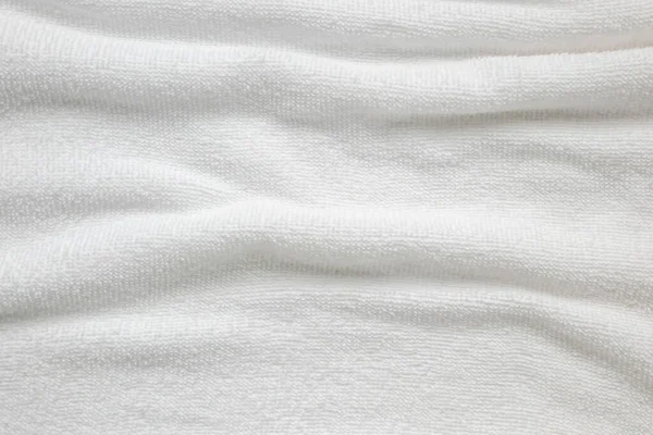 Tessuto Cotone Bianco Asciugamano Texture Sfondo Astratto — Foto Stock