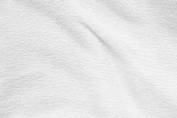 Bílá Bavlněná Tkanina Ručník Textura Abstraktní Pozadí — Stock fotografie