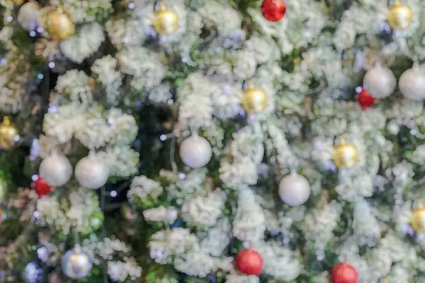 Abstrakte Verschwommene Weihnachtsbaum Mit Bokeh Licht Hintergrund — Stockfoto