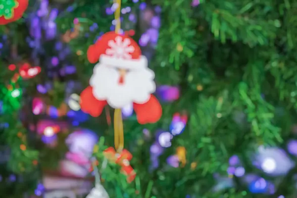 Abstrakte Verschwommene Weihnachtsbaum Mit Bokeh Licht Hintergrund — Stockfoto
