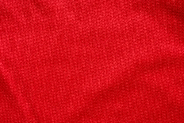 Red Sports Clothing Fabric Football Jersey Texture Close Up Stock