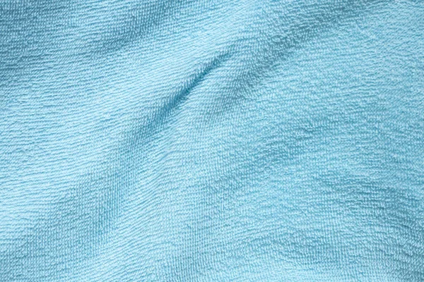 Blue cotton fabric towel texture abstract background