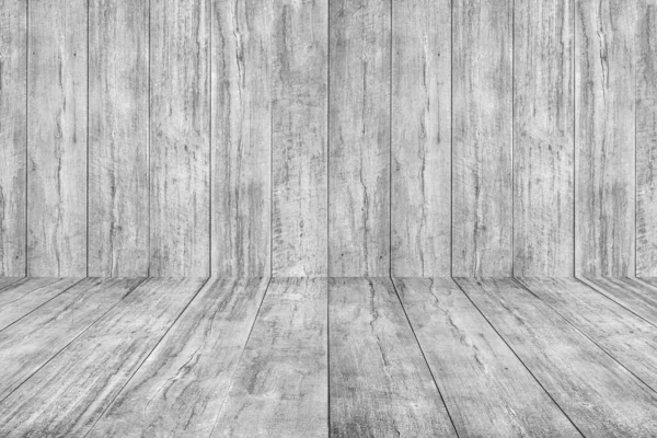 empty white wooden planks wall perspective floor room interior background