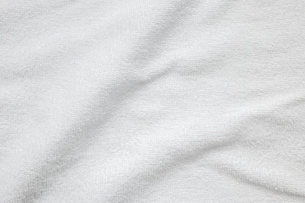 Tecido Algodão Branco Textura Toalha Fundo Abstrato — Fotografia de Stock