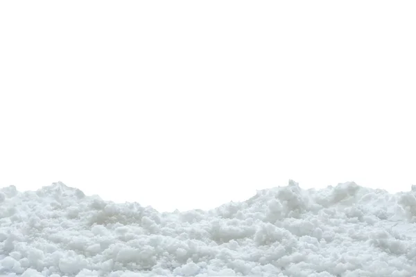 Nieve Aislada Sobre Fondo Blanco Cerca — Foto de Stock