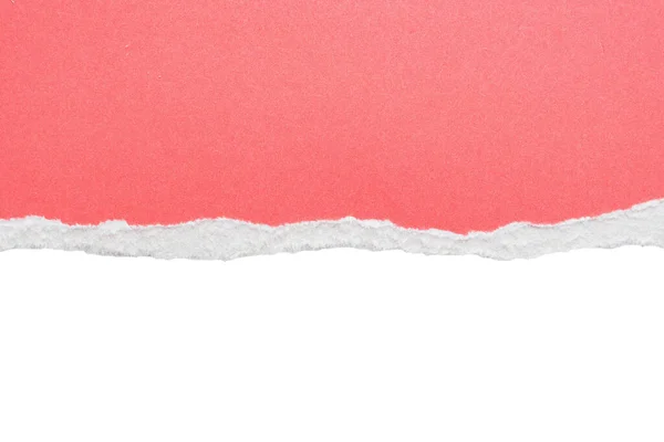 Pink Ripped Paper Torn Edges Strips Isolated White Background — Stock Fotó
