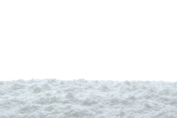 Schnee Isoliert Auf Weißem Hintergrund Nahaufnahme — Stockfoto