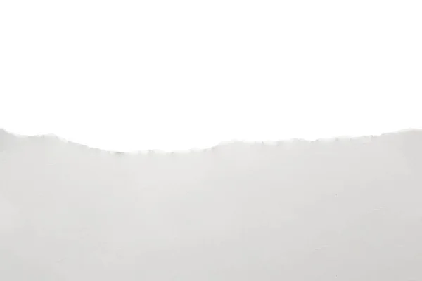 Strisce Bianche Strappate Carta Isolate Sui Bordi Strappati Sfondo Bianco — Foto Stock