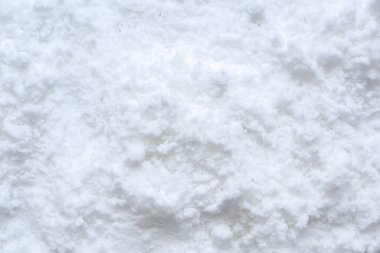 Beyaz kar dokusu arka plan yüksek açı görünümü