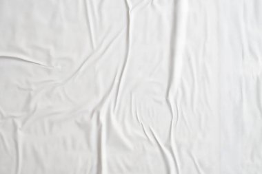 beyaz buruşmuş ve buruşmuş kağıt poster dokusu arkaplanı