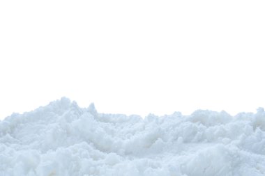 kar beyaz arkaplanda izole edildi, kapat