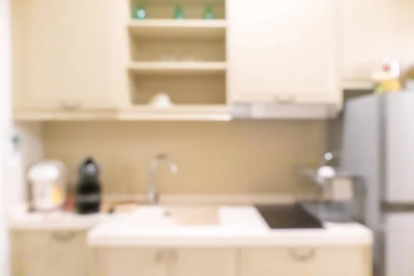 Modern Kitchen Counter Interior Abstract Blur Background —  Fotos de Stock