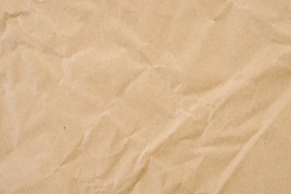 Abstract Brown Crumpled Creased Recycle Paper Texture Background — 스톡 사진