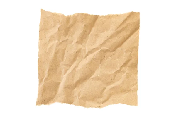 Бумага Коричневого Картона Белом Фоне — стоковое фото