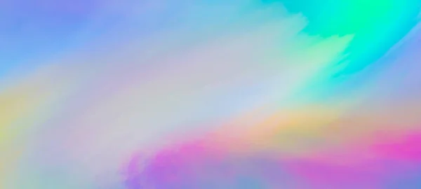 Holografische Regenboog Folie Iriserende Textuur Abstract Hologram Panoramische Achtergrond — Stockfoto