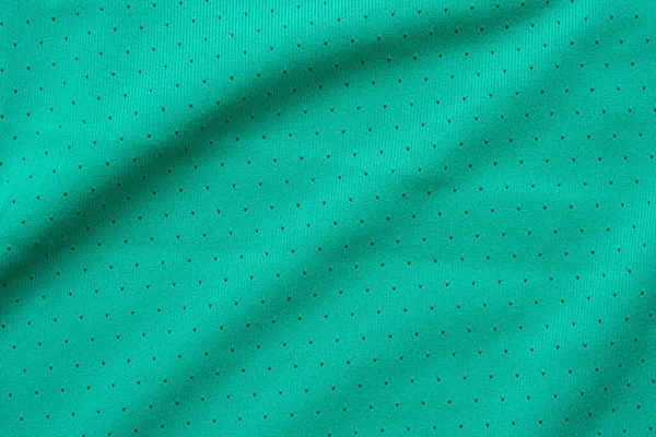 Green Sports Clothing Fabric Football Shirt Jersey Texture Background — 스톡 사진