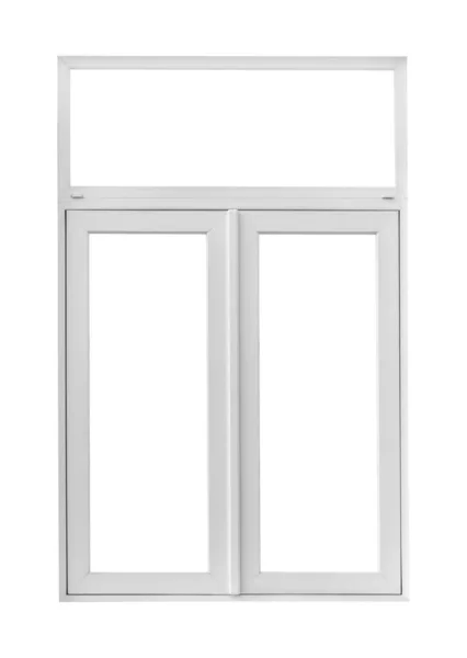 白い背景に隔離された本物のモダンな家の窓枠 — ストック写真