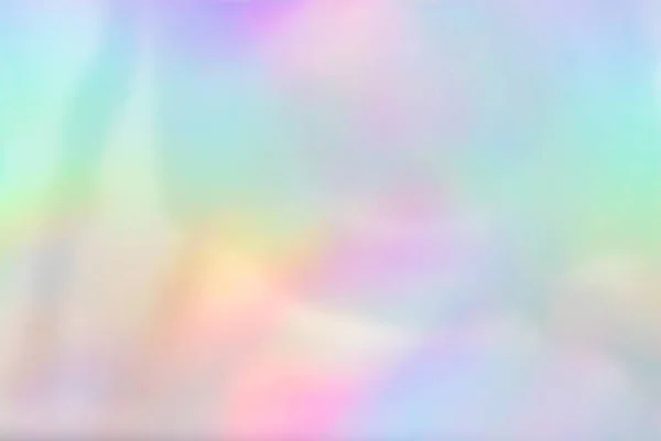 Abstract Blur Holographic Rainbow Foil Iridescent Background — 图库照片