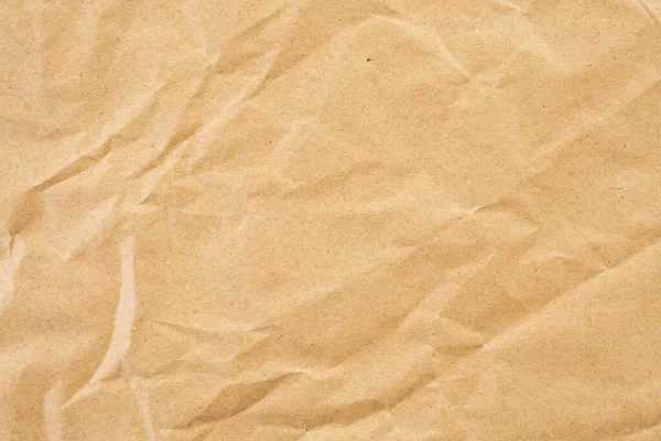 Abstract Brown Crumpled Creased Recycle Paper Texture Background — Foto de Stock