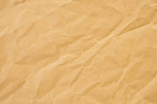 Abstract Brown Crumpled Creased Recycle Paper Texture Background — Stok fotoğraf