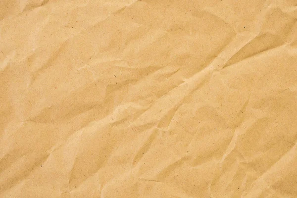 Abstract Brown Crumpled Creased Recycle Paper Texture Background — Stockfoto