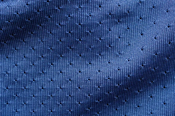 Baju Olahraga Biru Baju Sepak Bola Tekstur Jersey — Stok Foto