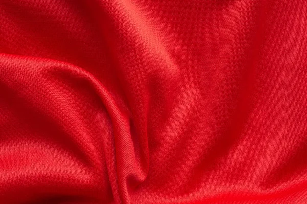 Rode Sport Kleding Stof Voetbal Shirt Jersey Textuur Achtergrond — Stockfoto