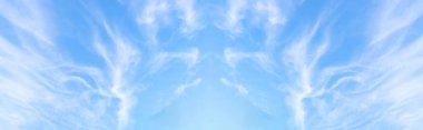 beautiful blue sky with clouds panorama background