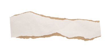 beyaz arkaplanda izole edilmiş beyaz kağıt yırtığı