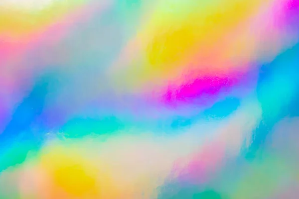 Holographic Rainbow Foil Iridescent Texture Abstract Hologram Background — ストック写真