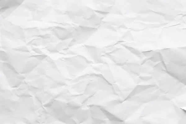 Abstract White Crumpled Creased Recycle Paper Texture Background — 图库照片