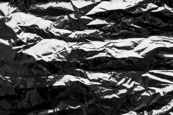 Schwarz Transparente Kunststofffolie Wrap Overlay Textur Hintergrund — Stockfoto
