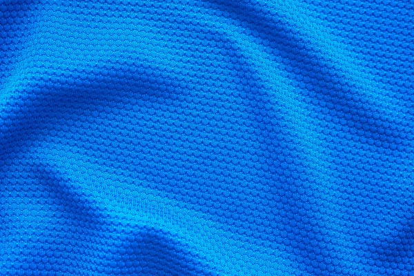 Mavi Futbol Forması Kumaş Kumaş Kumaş Kumaş Spor Giyim Arka — Stok fotoğraf