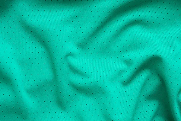 Groene Sport Kleding Stof Voetbal Shirt Jersey Textuur Achtergrond — Stockfoto