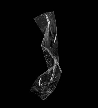 Yapışkan plastik bant siyah arkaplanda izole edildi