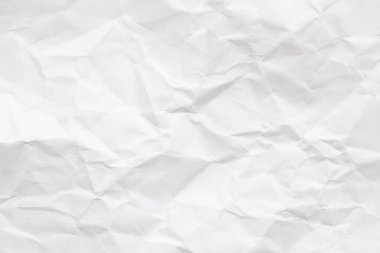 Abstract white crumpled and creased recycle paper texture background