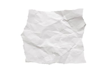 beyaz arkaplanda izole edilmiş beyaz kağıt yırtığı