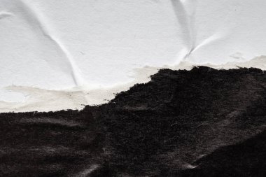 Eski grunge yırtılmış siyah kağıt poster yüzey dokusu arkaplanı