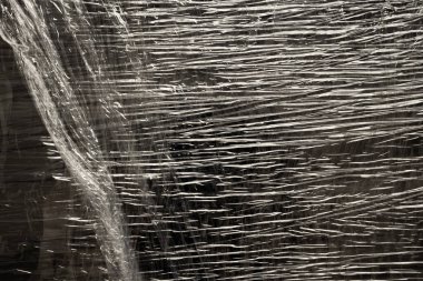 şeffaf plastik film ambalajı dokusu arkaplanı