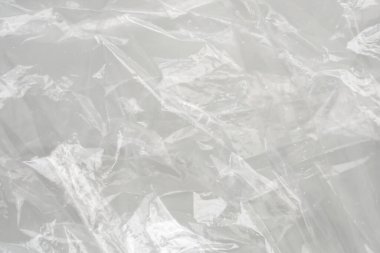 transparent plastic bag texture on white background