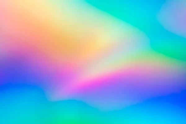 Astratto Sfocatura Olografica Foglio Arcobaleno Sfondo Iridescente — Foto Stock